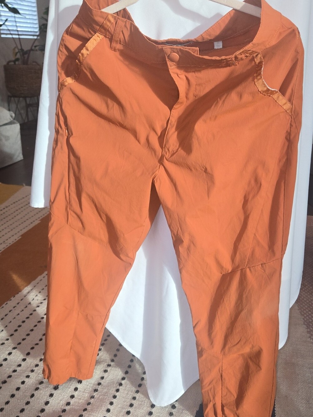Men's Cargo Pants - Warm Orange Utility Style